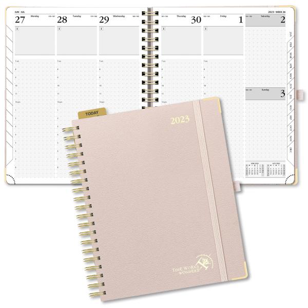 Light Green Personalized Planner 2023 , Monthly Schedule Daily Weekly Planner