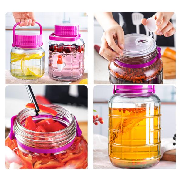 Drinking Beverage Dispenser 1 Gallon Airtight Glass Jar