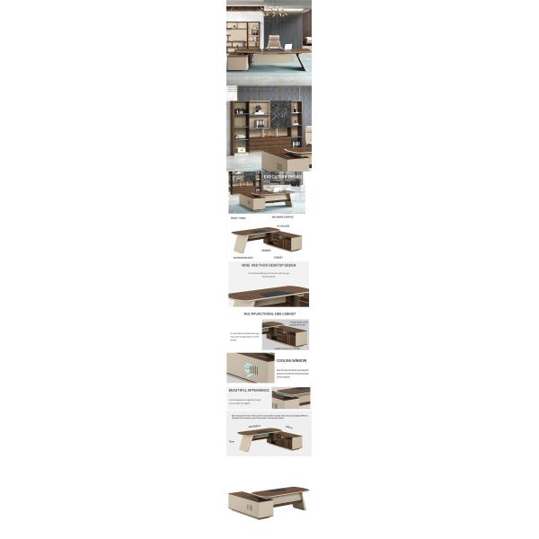 Stylish and Functional Executive Desk for Busy Professionals in Large Office