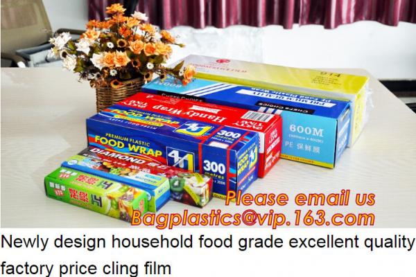 Plastic PVC Stretch Cling Film for Food Wrap, Good price pvc heat resistant static cling film for food wrap, bagease pac
