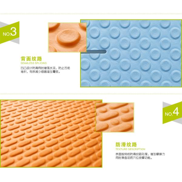 55*40cm 2.0cm Interlocking Shower Mat / Anti Slip Foam Bath Mat