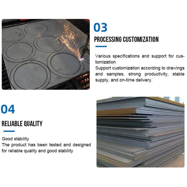 High Quality Hot Rolled SPHC A36 A572 S235JR SS400 Steel Plate for Containers Ships Boilers