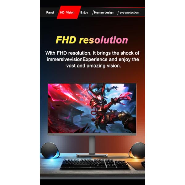 Bezel Less 32 Inch LED Monitor 1K 2K 4K RGB Lighting Adjustable Bracket For Gaming