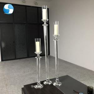 Clear Glass Pillar Candle Holders Wedding Table Center Pieces 115CM
