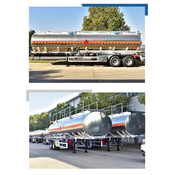 Stainless Steel 2 Axles Liquid Storage Semi Trailer Large Fuel Tank Trailer 29800Kg Loading Capacity