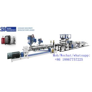 Quality Finish suitcase hard casing luggage ABS PC sheet extruder machine for sale