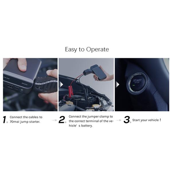70mai Jump Starter Battery Power Bank Real 11000mah Car Starter Auto Buster Car Emergency Booster Battery Car Jump Start