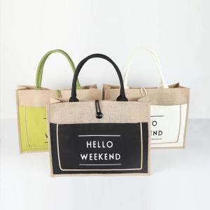 OEM Customized Printing Waterproof Reusable Jute Tote Bags