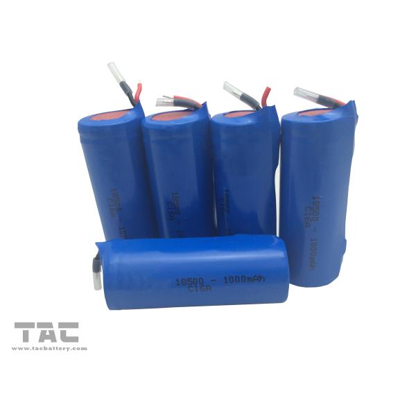 ICR18500 3.7V 1000mAh Lithium Ion Cylindrical Battery For Portable Flashlight