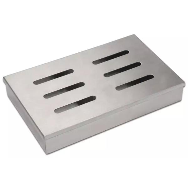 Matching Cigarette 21cm Barbecue Smoker Box 430ss Wood Chip Box For Grill
