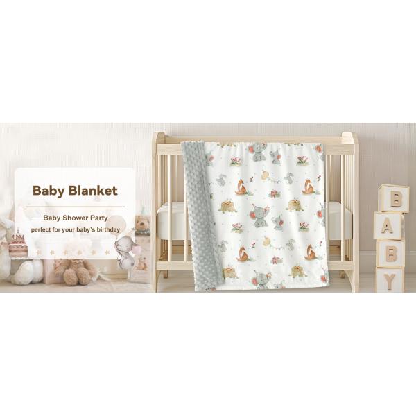 Soft Custom Baby Blankets 100% Polyester Multifunctional Blanket For Unisex Boys Girls