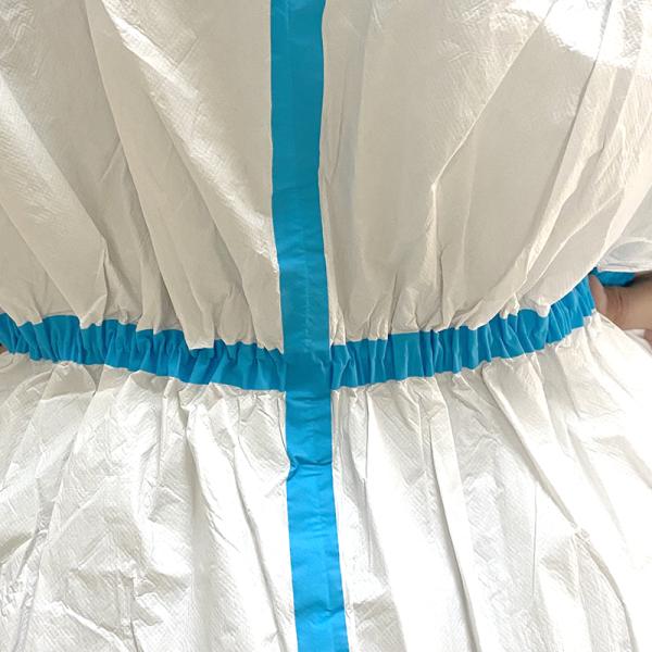 En14126 Microporous SF Overall Protective Clothing PP PE Laminated Full Body Gown