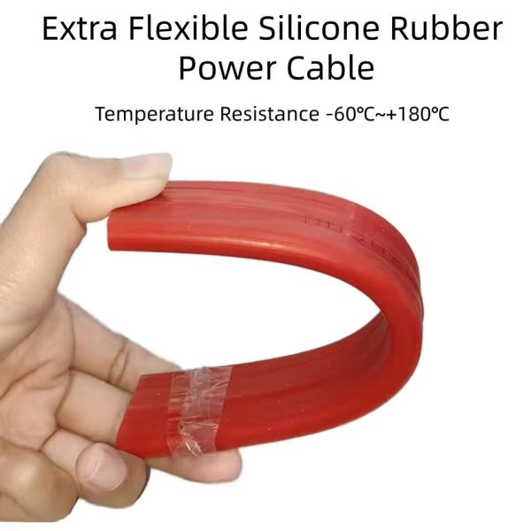 0.6/1KV Flat Design Silicone Rubber Cable With Stranded Copper Conductor