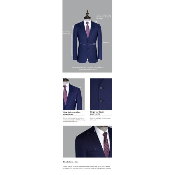 Anti-Static Men's Slim Fit Wedding Suits for Business Made In Custom Classic Blazer Suit