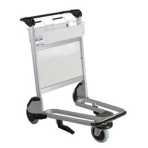 China Polished Airport Luggage Trolley With Logo Hand Brake Airport Trolley Cart on sale