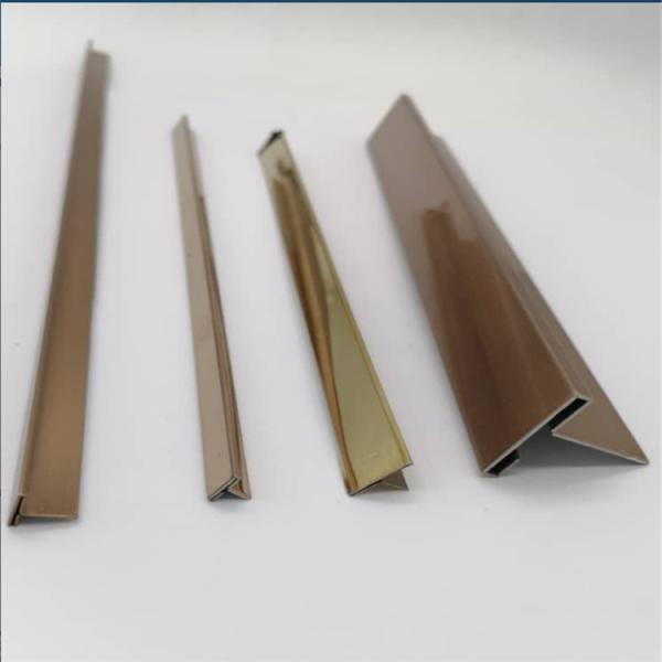 T Stainless Steel Gold Silver Aluminium Tile Trim 8mm 10mm