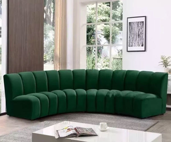 Custom Italian High End Modular Sectional Leather Sofa Fabric MDF Paint Modern Design