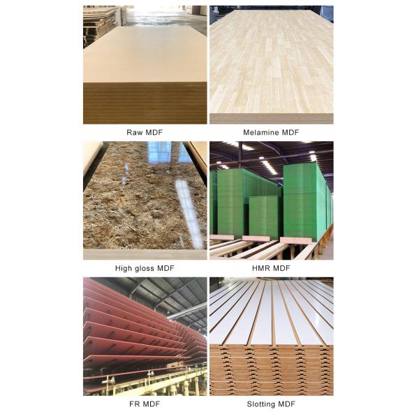 Indoor Melamine Faced MDF Fireproof MDF Poplar Hardwood Combi Core