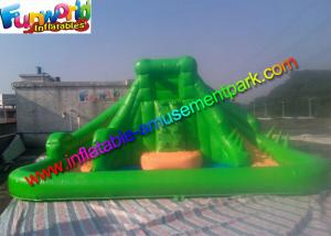 Quality Green Waterproof Outdoor Inflatable Water Slides Commercial Water Pool Slide for sale