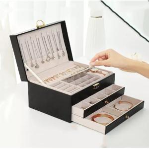 Greaseproof Leather Jewelry Packaging Box Varnishing Recyclable