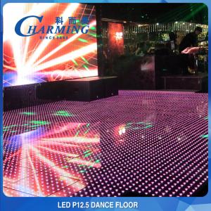 Quality P12.5 Interactive LED Dance Floor Portable For Wedding Club Hotel for sale