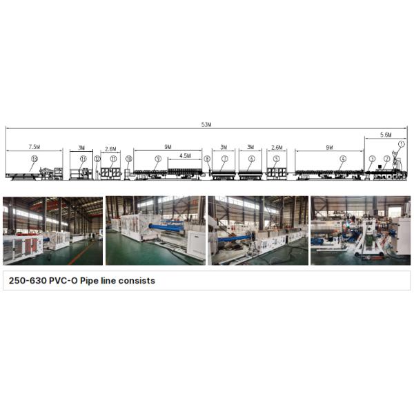 250-630mm / 315-800mm PVC-O Pipe Production Line 380V/3P/50Hz O-PVC Pipe Extrusion Line