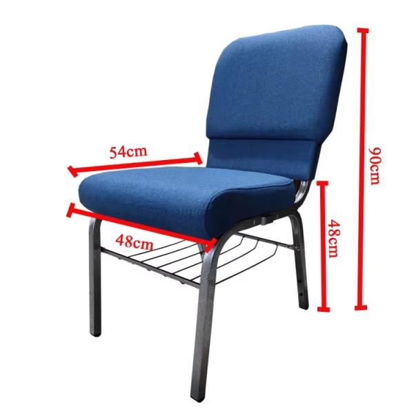 Church chair back view