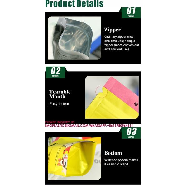 Biodegradable Stand Up Pouch Packaging Food Biscuit Snack Bags Zip seal Lock Mylar Bag