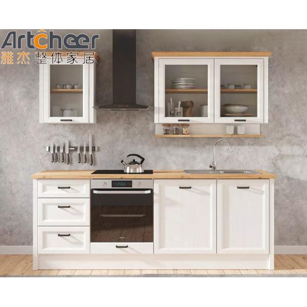Outdoor and Bedroom Kitchen Cabinets with PVC Membrane Door Panel Surface Treatment