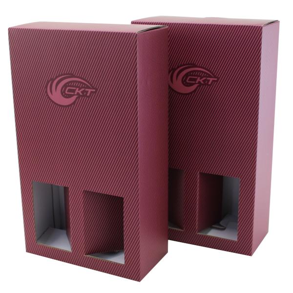 Rope Handle Cardboard Holiday Mailer Boxes For 2 Pack Wine Bottles