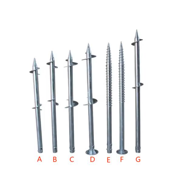 Hot Dip Galvanized Prefab Steel Ground Pile Foundation System Screw Helical Anchor Bolt