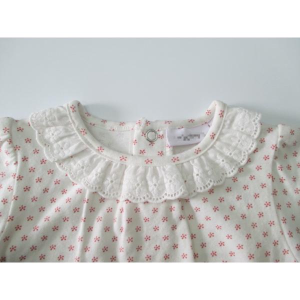 All Over Print long sleeve baby girl shirt Embroidery Fabric Ruffle Neck