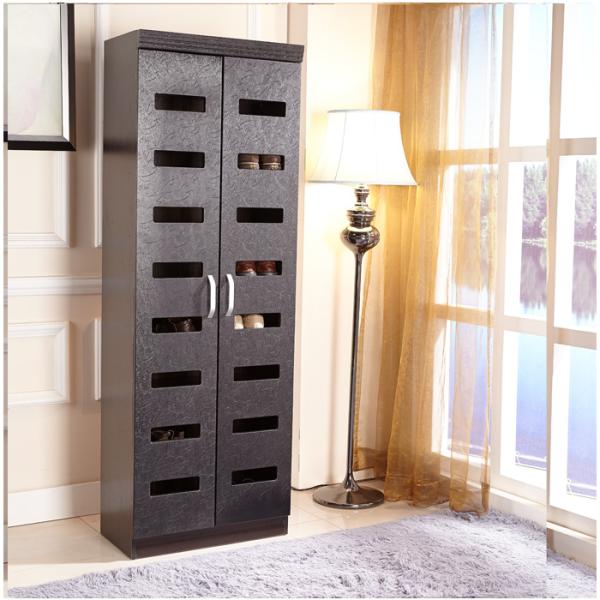 1.73M 8 Layers MDF Mirrored Shoe Cabinet With Ventilation Holes