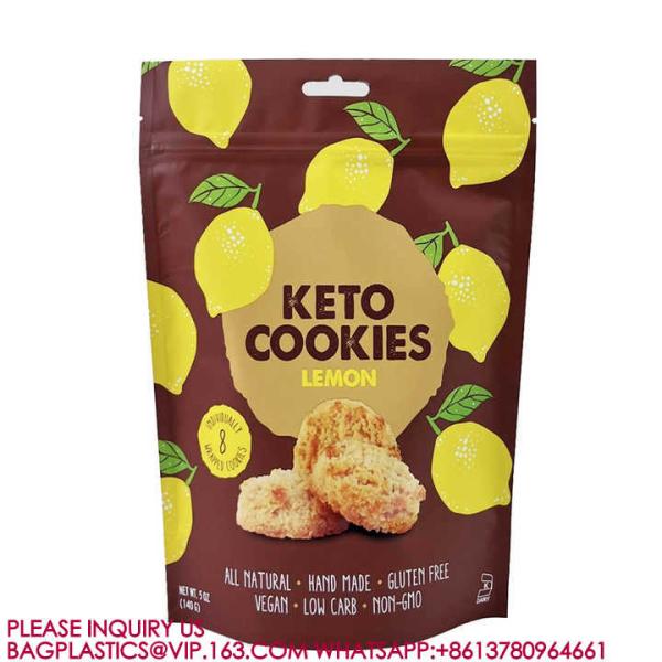 Bags Biodegradable Packing Sweets Biscuits Nuts Food Storage Bags Resealable Zipper Bags