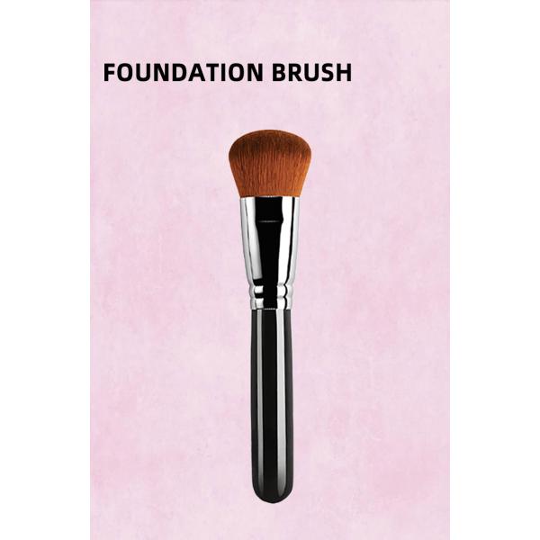 A16 Copper Ferrule Round Foundation Brush Soft Face Cosmetic Brush Customization