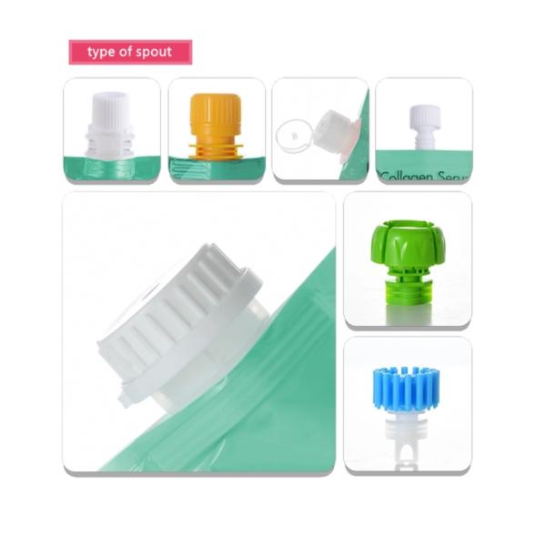 Reusable Plastic Stand Up Pouch With Spout Special Shaped