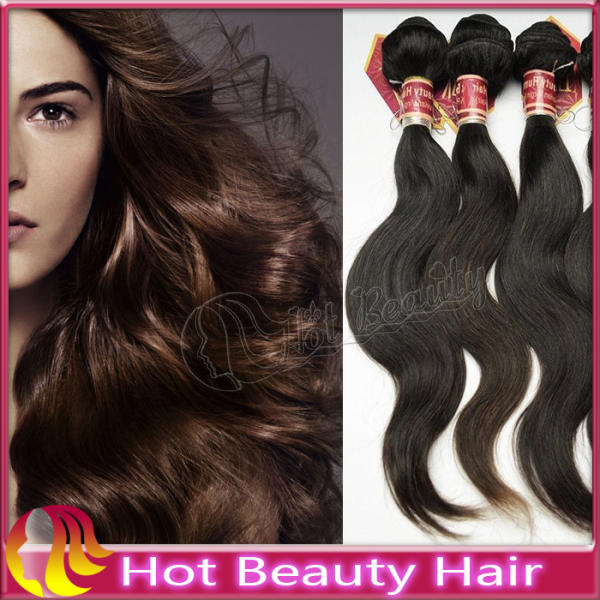 Natural Black Virgin Human Hair Extensions Body Wave