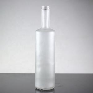 Quality 750ml Industrial Frosted Glass Vodka Bottle for Maunfacture and Trading for sale