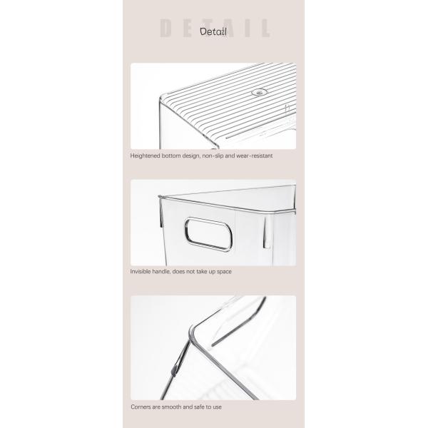 10L Clear Organizing Bins Load 10kg Clear Plastic Storage Containers