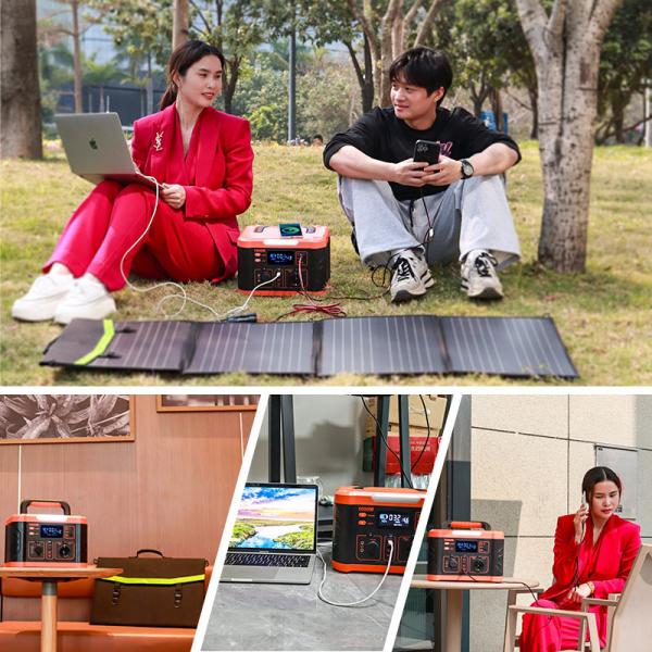 Portable 300W Backup Battery Bank Solar Power Station Mini Powerstations