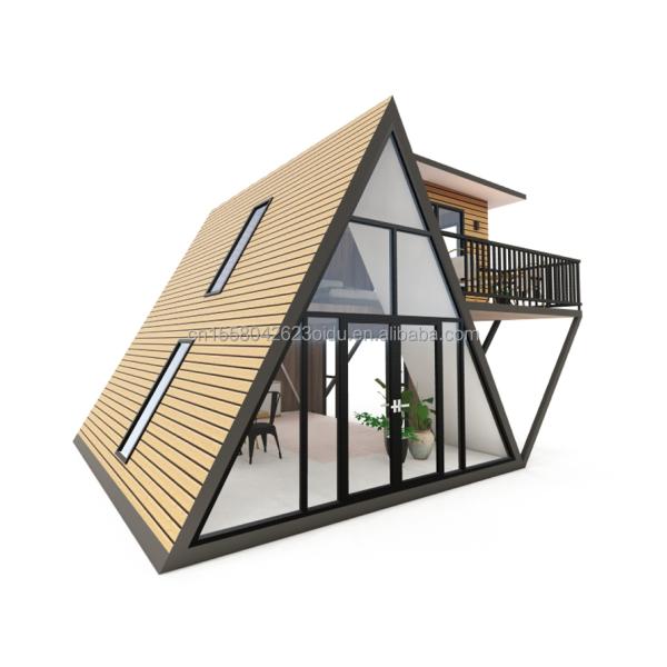 Triangle Shape Container House Wooden Houses Prefab Home with Wall 50/75/100mm Wave Sandwich Panel