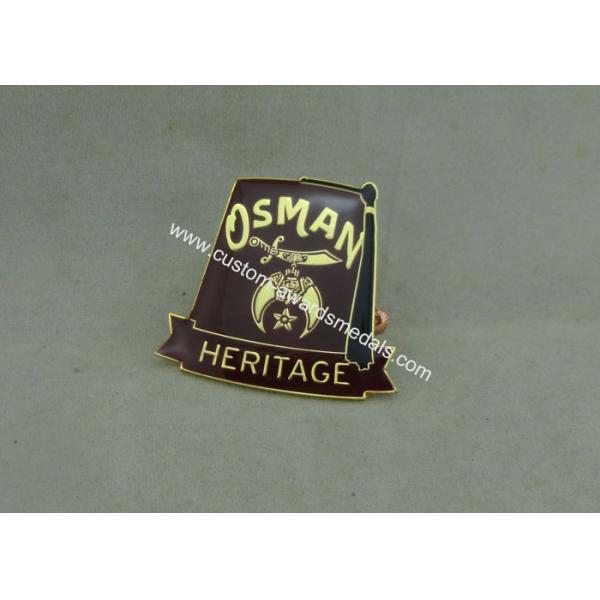 Synthetic Military Emblem Brass Soft Enamel Pin Die Stamped Custom Shape