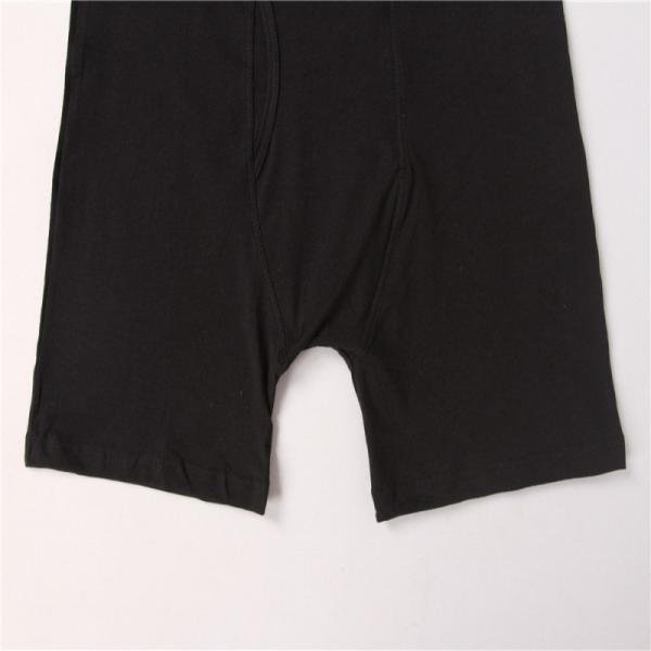 Black Slim Fit Boxers 95% Cotton 5% Spandex Breathable Underwear For Men