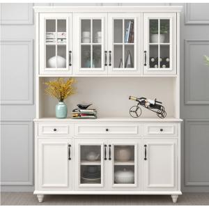 Quality Beveled Edge Countertop Solid Wood Cabinets Living Room Display Cabinet for sale