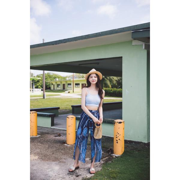 Scoop Neck Top With High Waist Women Swimwear 3 Pieces Beach Wear Bathing Suit Women