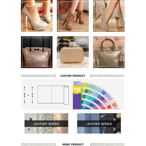 Fashion glitter pu shoe leather