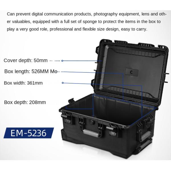 EM-5236 IP67 Waterproof Plastic Tool Box 590x420x290mm