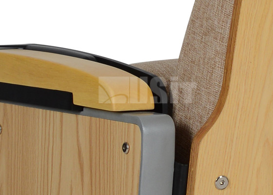 Solid Wood Armrest Conference Room Chairs , Theatre Seating Chairs Standard Packing