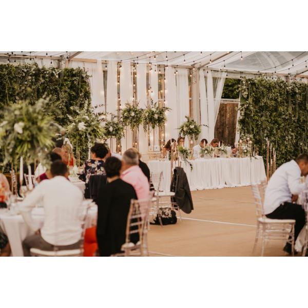 20x35m Outdoor Clear Roof Wedding Marquee Tent Croatia Style For 500 Seaters