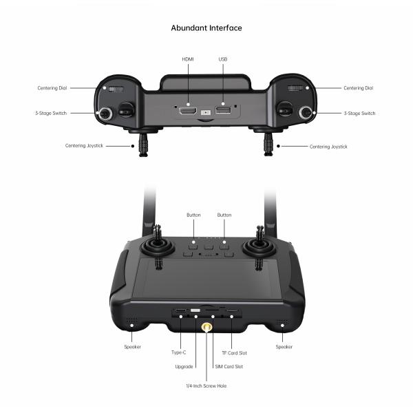 SIYI MK15 Mini HD Handheld Enterprise Smart Controller With 5.5 Inch LCD Touchscreen Full HD FPV For UAV UGV USV